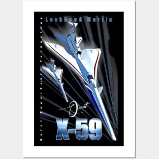Lockheed Martin X-59 Quesst QueSST Supersonic Aircraft Posters and Art